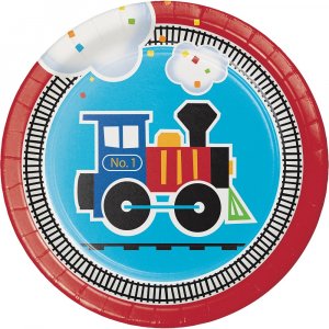 Little Train small paper plates (8pcs)