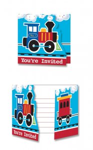 Little Train Invitations (8pcs)