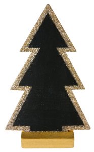Shaped Blackboard Gold Christmas Tree