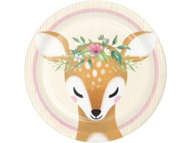 Little Deer Small Paper Plates (8pcs)