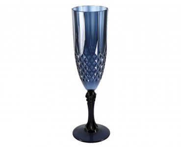 Elegance Blue Reusable Flute Glass