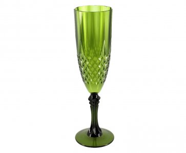 Elegance Green Reusable Flute Glass