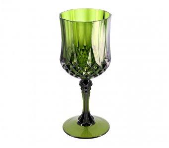 Elegance Green Reusable Wine Glass