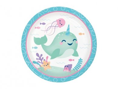 Narwhal Large Paper Plates (8pcs)