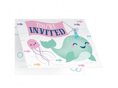 Narwhal Party Invitations (8pcs)
