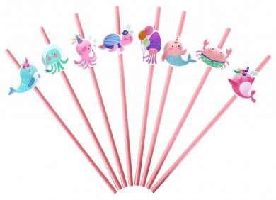 Narwhal Party Paper Straws (8pcs)
