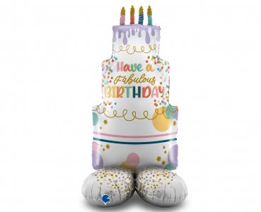 Fancy Cake Extra Large Self Standing Super Shape Foil Balloon (123cm)