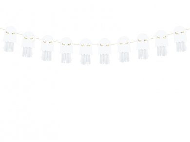 Ghost With Tassel Garland Diy For Halloween Party Decoration