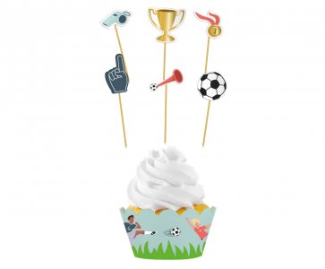 Fantastic Football Σετ για Cupcakes (6τμχ)
