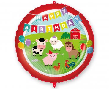 Farmhouse Happy Birthday Foil Balloon (45cm)