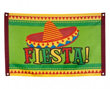 Mexican Fiesta Fabric Banner (90cm x 60cm)