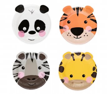 Friends of The Jungle Small Paper Plates (4pcs)