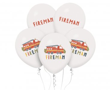 Fireman Latex Balloons (5pcs)