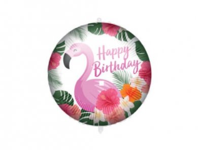 Flamingo Foil Happy Birthday Balloon (45cm)