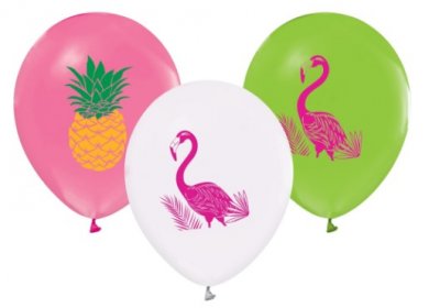 Flamingo and Pineapple Latex Balloons (5pcs)