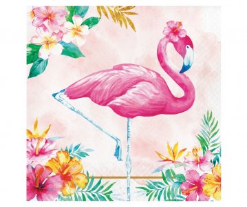 Floral Flamingo Luncheon Napkins (16pcs)
