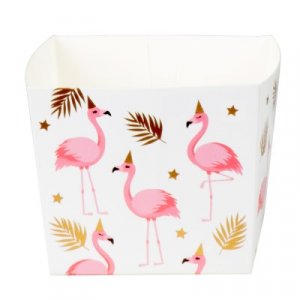 Flamingo with Gold Foiled Details Treat Boxes (6pcs)