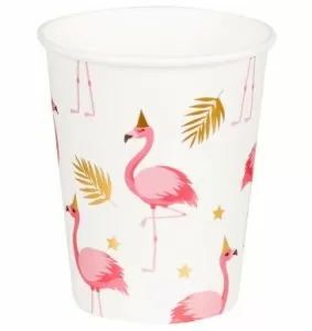 Flamingo with Gold Foiled Details Paper Cups (6pcs)