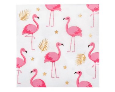 Flamingo with Gold Foiled Details Luncheon Napkins (12pcs)