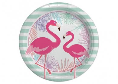 Flamingo Small Paper Plates (8pcs)