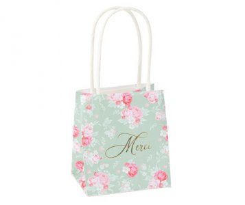 Floral Happy Birthday Paper Bags (4pcs)