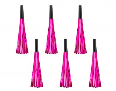Φούξια Καραμούζες με Tassel (6τμχ)