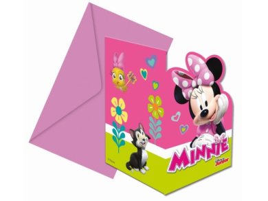 Fuchsia Minnie Mouse Party Invitations (6pcs)