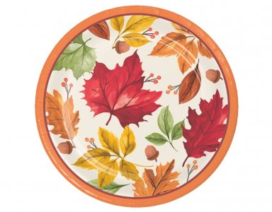Autumn Leaves Large Paper Plates (8pcs)