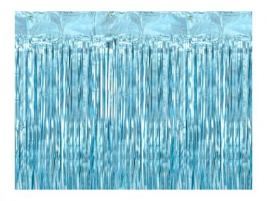 Pale Blue Foil Curtain 90 x 250