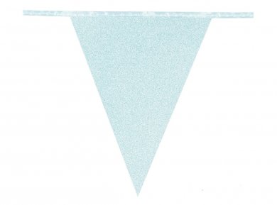 Light Blue with Glitter Flag Bunting (6m)