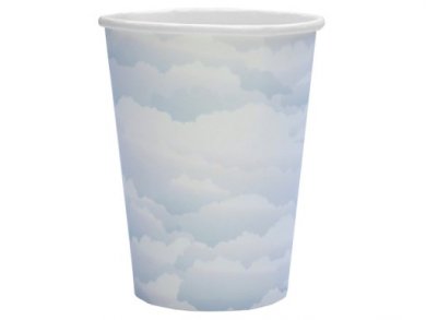 Pale Blue Clouds Paper Cups (10pcs)