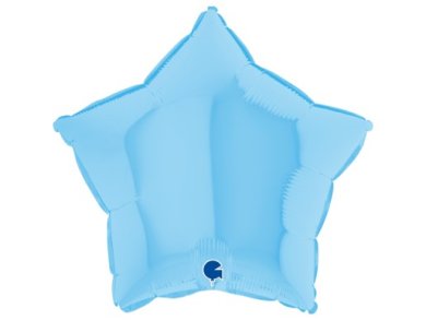 Light Blue Star Shaped Foil Balloon (46cm)