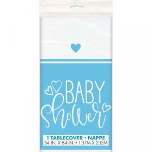 Γαλάζιο Baby Shower Πλαστικό Τραπεζομάντηλο Είδη Πάρτυ Για Μπεμπέ Αγόρι