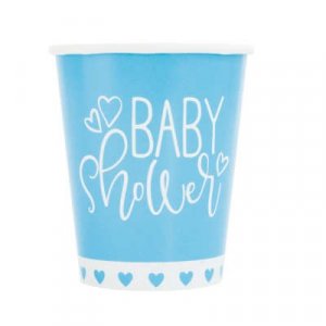Pale Blue Baby Shower Paper Cups (8pcs)
