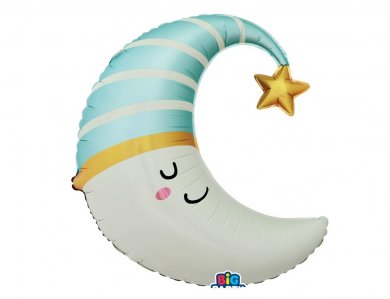 Γαλάζιο Μισοφέγγαρο Super Shape Μπαλόνι (71εκ)