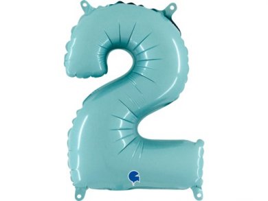 Γαλάζιο Μπαλόνι με τον Αριθμό 2 (35εκ)