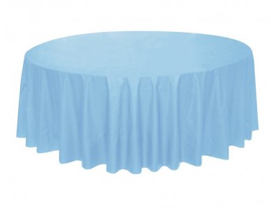 Light Blue Round Tablecover (213cm)