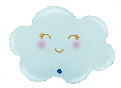 Pastel Blue Happy Cloud Super Shape Foil Balloon (61cm)