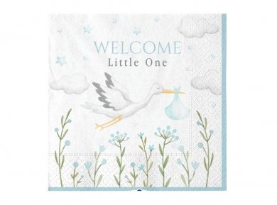 Γαλάζιο Welcome Little One Χαρτοπετσέτες (16τμχ)