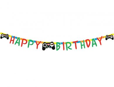 Game Controller Happy Birthday Garland (200cm)