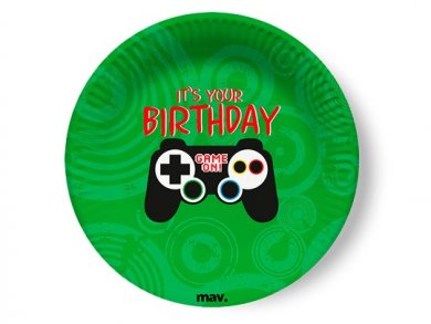 Game Controller Small Paper Plates (8pcs)