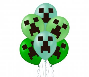 Gaming Green Latex Balloons (12pcs)