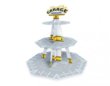 Garage Vehicles 3Tier Cupcake Stand (34cm x 46cm)