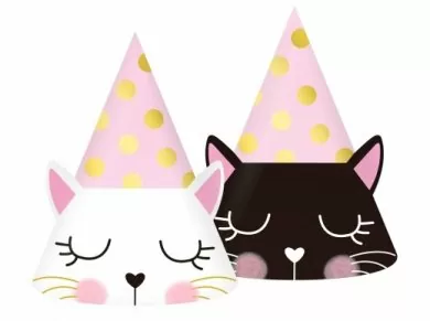 Little Cat Party Hats (6pcs)