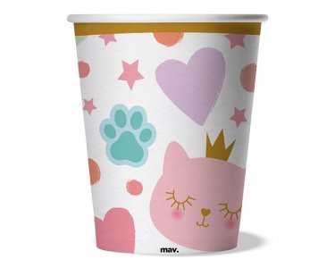 Cat Princess Paper Cups (8pcs)