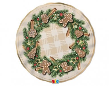 Gingerbread Extra Large Paper Plates (6pcs)