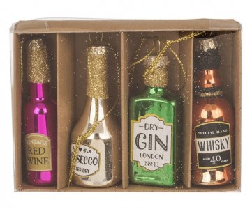Celebration Drinks Tree Decorations (4pcs)