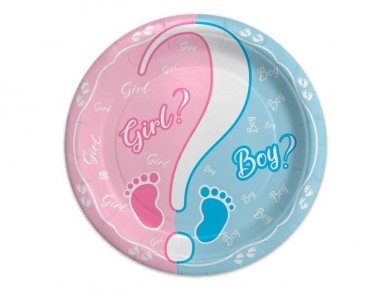 Girl or Boy Small Paper Plates (8pcs)