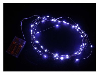 Garland with Cold White LED Lights Battery-Powered (5m)