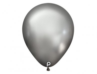 Glam Ασημί Λάτεξ Μπαλόνια (5τμχ)